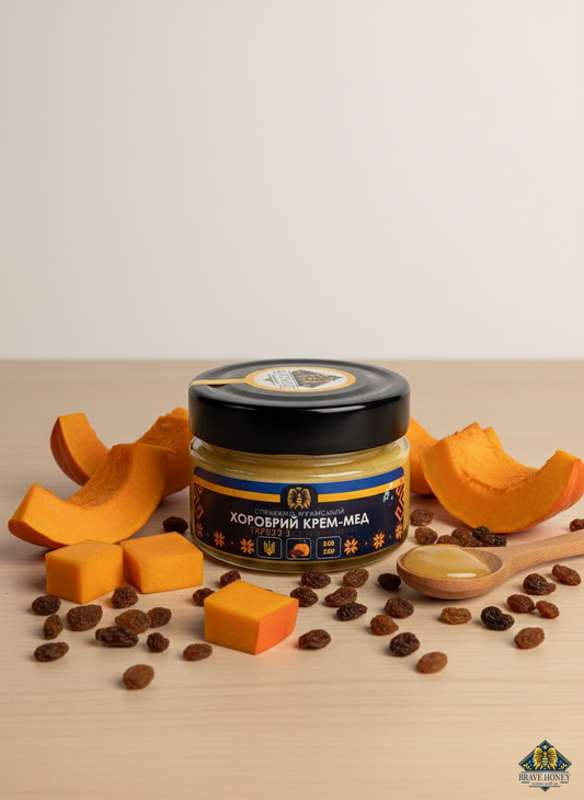 Pumpkin with Raisins - Brave Creamed Honey