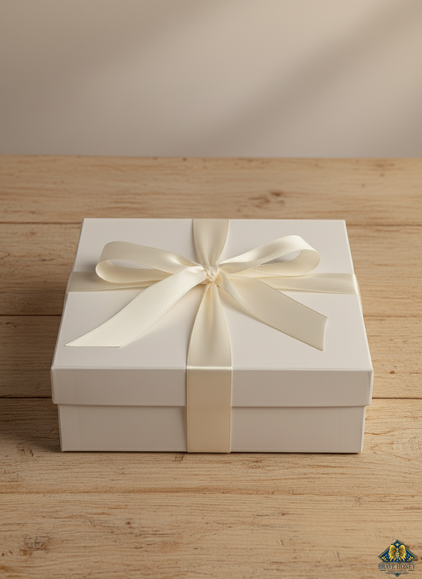 Paper Gift Box with Wooden Shavings Filler
