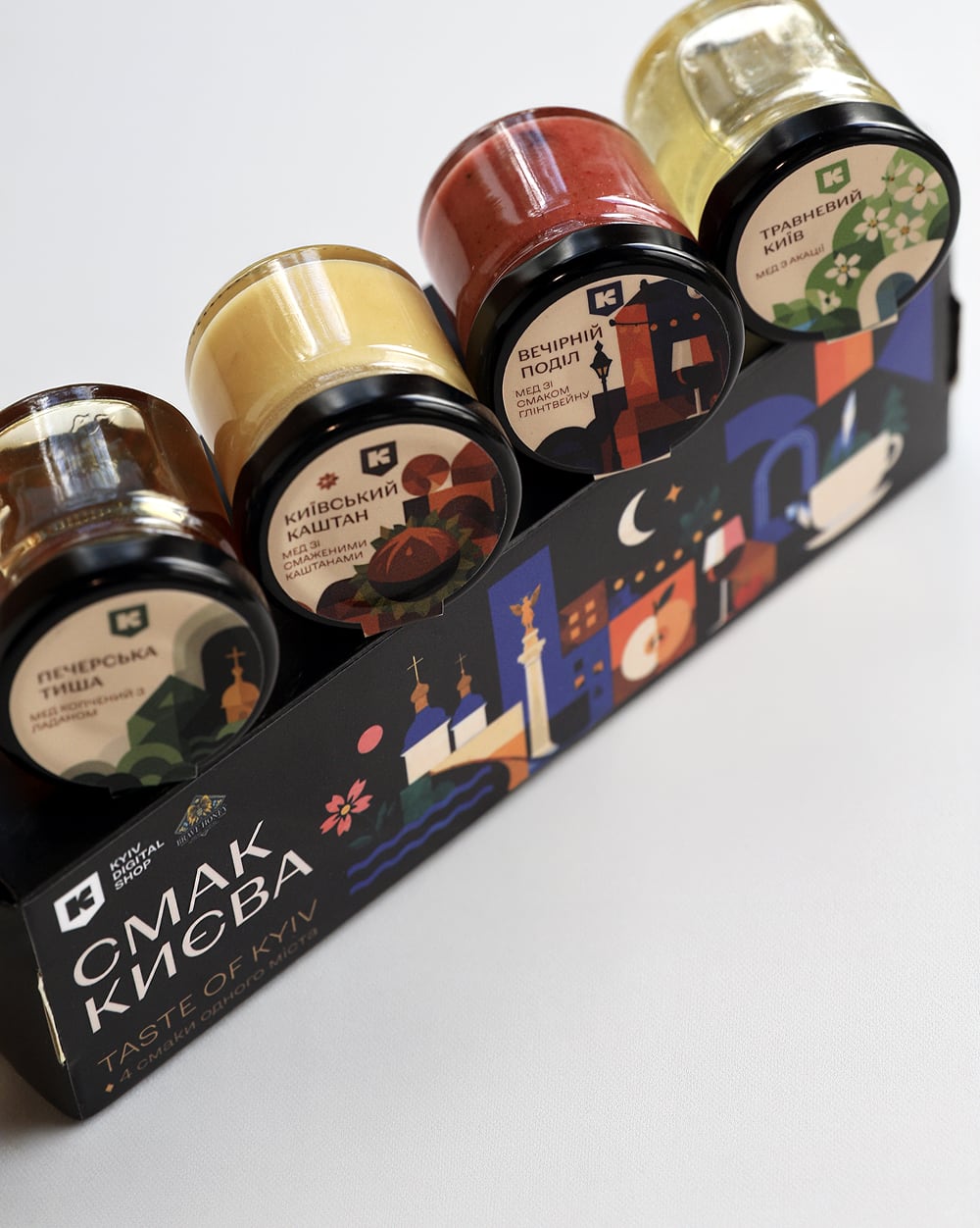 Taste of Kyiv — Premium Gift Honey Collection — 4 × 50 g