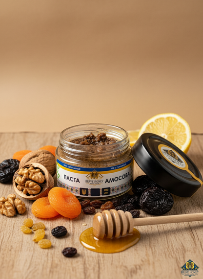 Amosov Honey Nut & Dried Fruit Blend – Natural Energy Paste