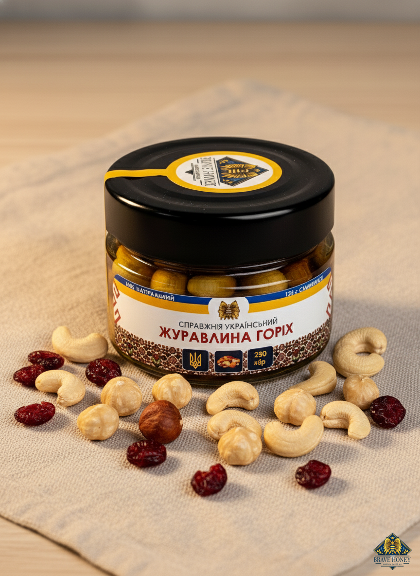 Cranberries & Nuts in Brave Honey