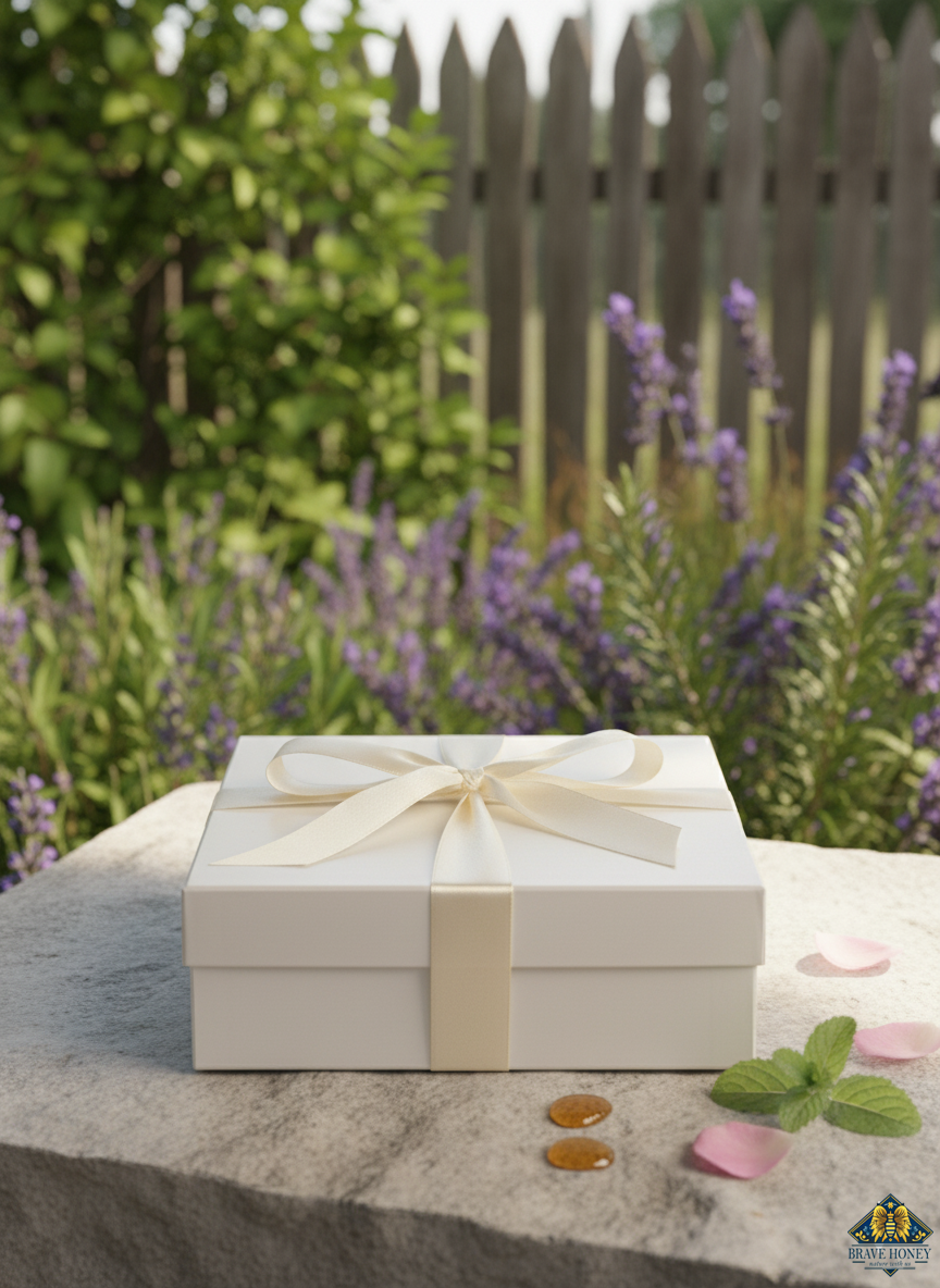 Paper Gift Box with Wooden Shavings Filler