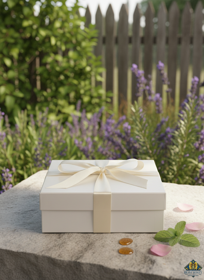 Paper Gift Box with Wooden Shavings Filler