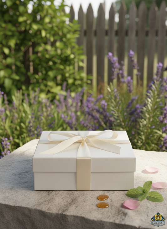 Paper Gift Box with Wooden Shavings Filler
