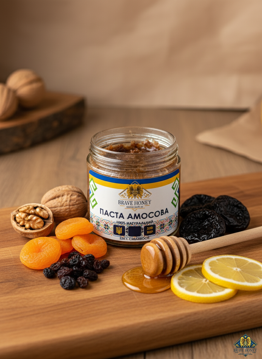 Amosov Honey Nut & Dried Fruit Blend – Natural Energy Paste