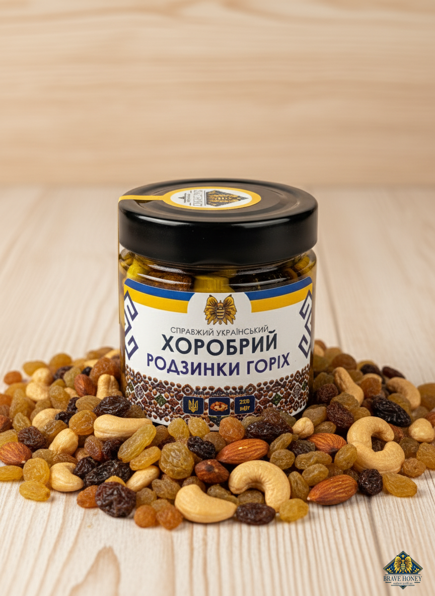 Raisins and Nuts in Brave Honey