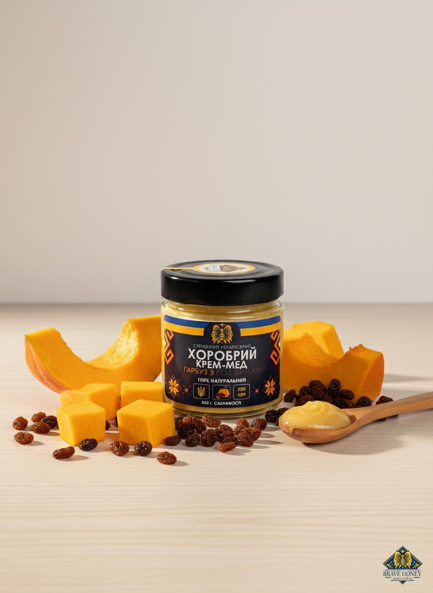 Pumpkin with Raisins - Brave Creamed Honey