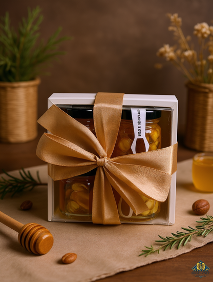 Brave Honey Nuts Gift Set – 4 × 50 g