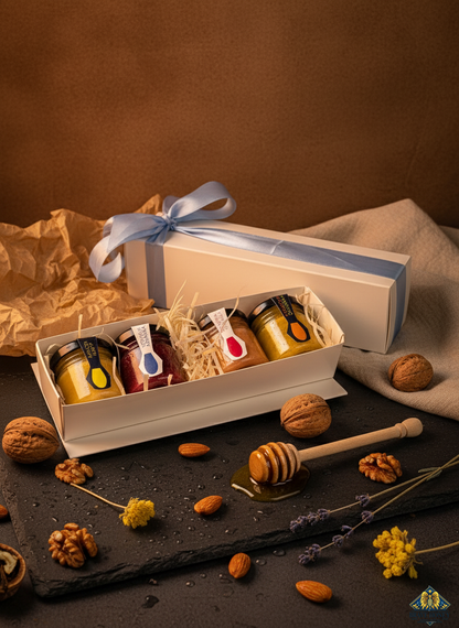 Brave Honey Creamed Honey Gift Set – 4 × 50 g