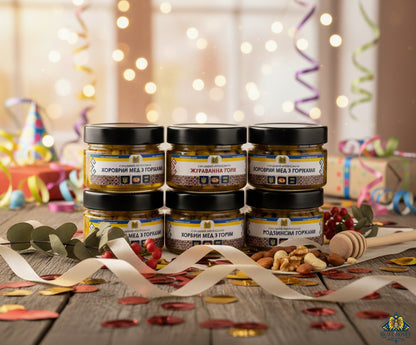 Brave Honey with Nuts Tasting Set – 6 × 170 g