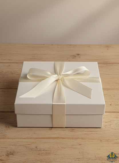 Paper Gift Box with Wooden Shavings Filler