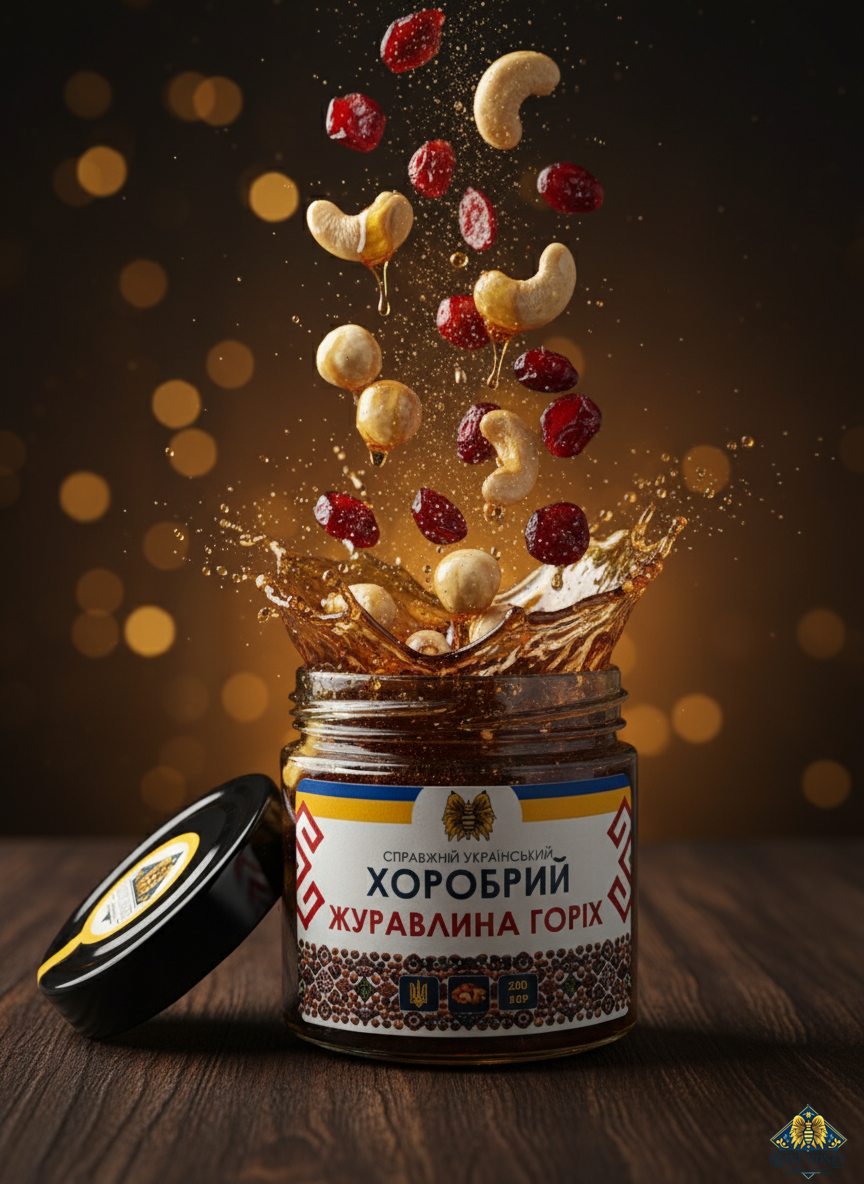 Cranberries & Nuts in Brave Honey