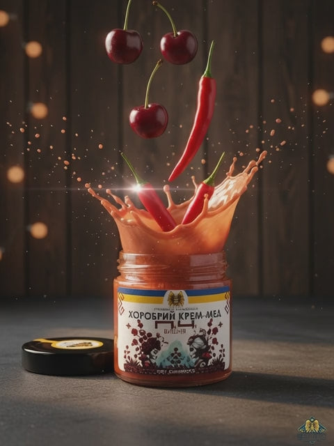 Brave Honey × Peche – Cherry Heat Creamed Honey
