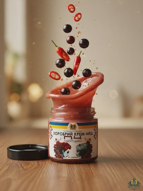 Brave Honey × Peche – Blackcurrant Heat Creamed Honey