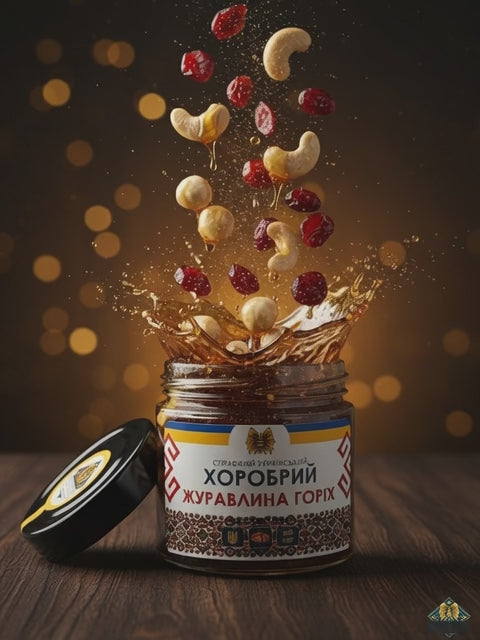 Cranberries & Nuts in Brave Honey