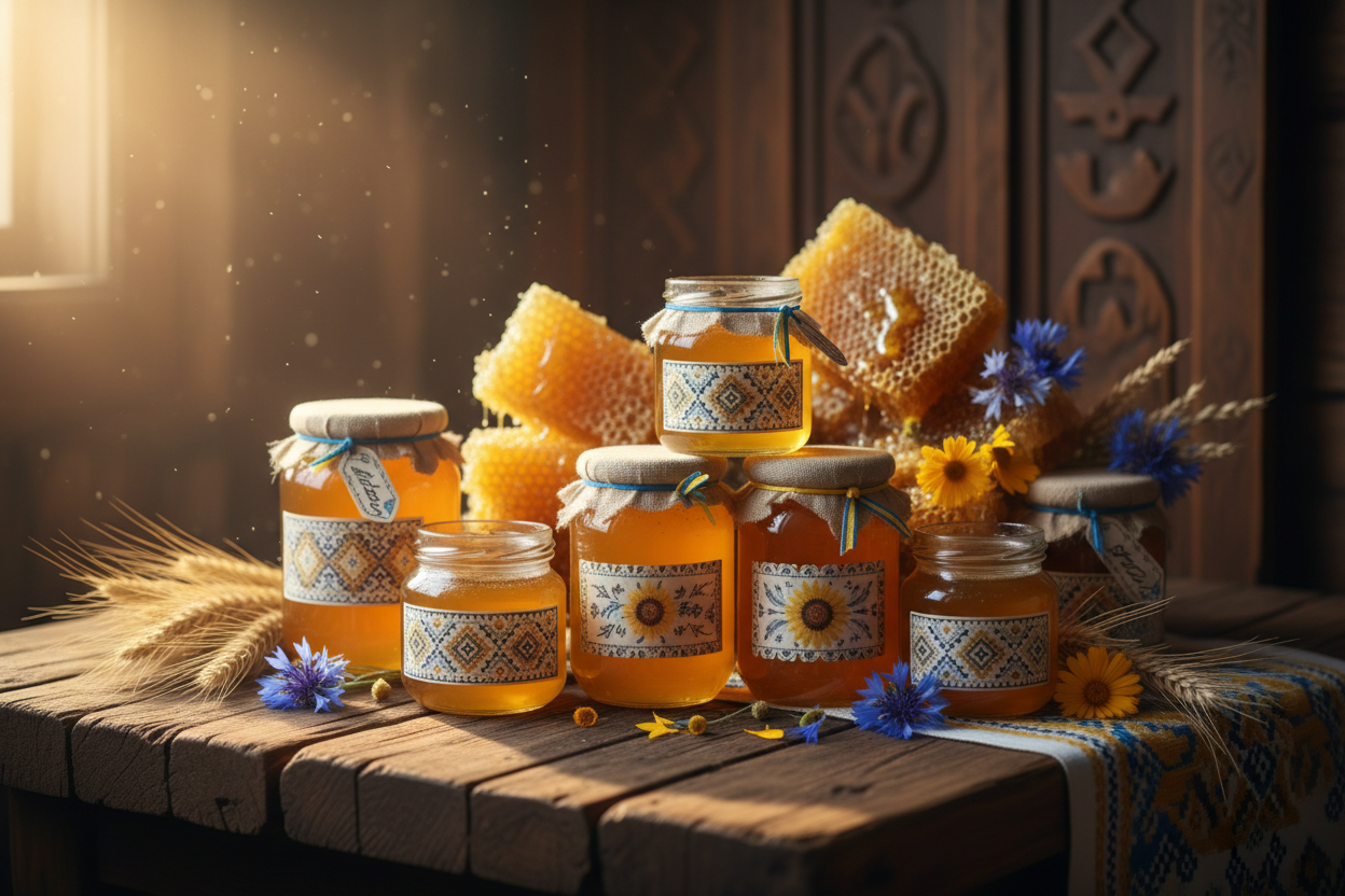 Proudly Made in Ukraine handmade honey