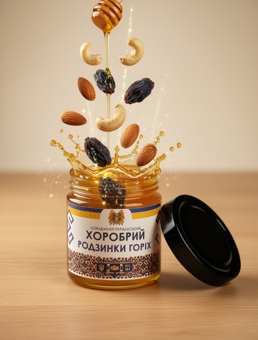 Родзинки та горіхи в хороброму меді